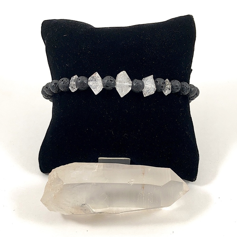 Herkimer Diamond Moon Phase Bracelet